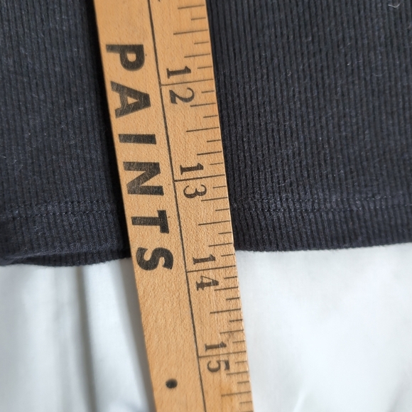 ZARA Asymmetrical Black Ribbed Crob Top, Size S - Picture 4 of 6